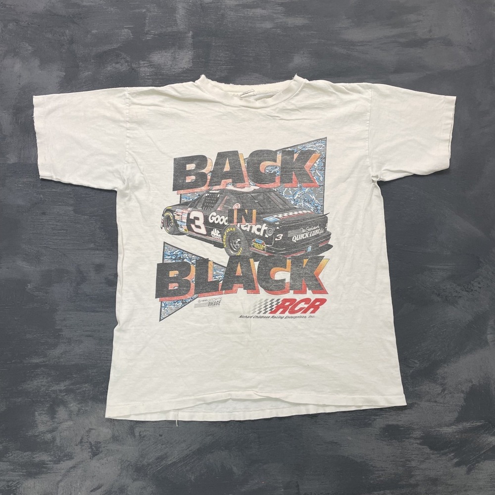 Vintage Dale Earnhardt Shirt Men's Large white 1990s Back to Back Racing  NASCAR